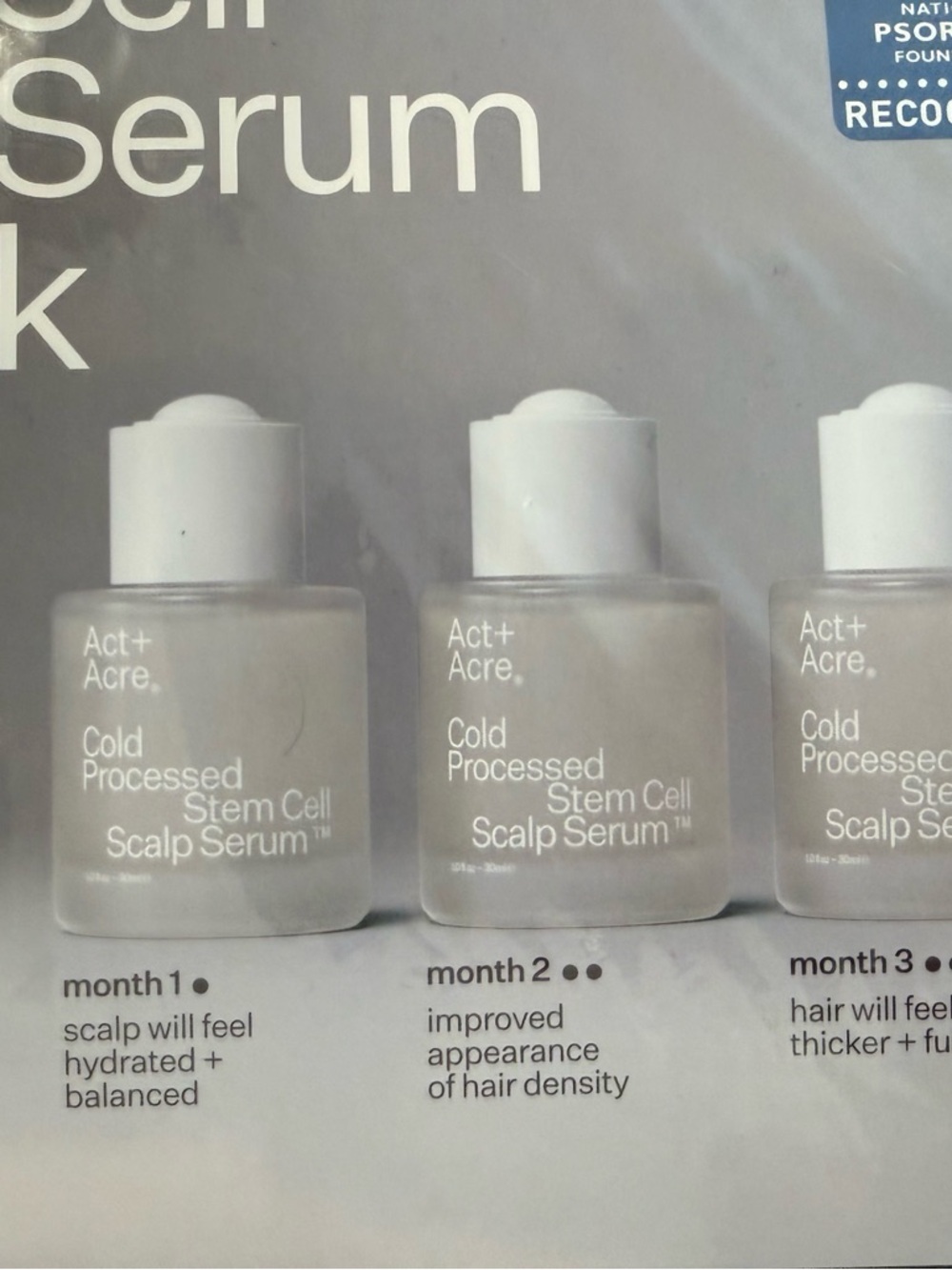 NIB Sealed - Act + Acre Cold Processed Stem Cell Scalp Serum - pack of 3